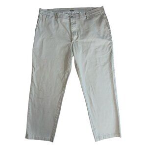 Lee Total Freedom Relaxed Fit Chino Khaki Pants Men's 40 X 30 Cotton Blend Tan
